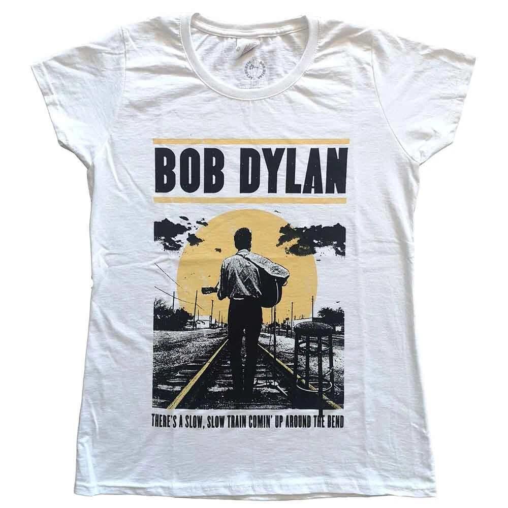 Bob Dylan Women s Slow Train T-Shirt White 2XL