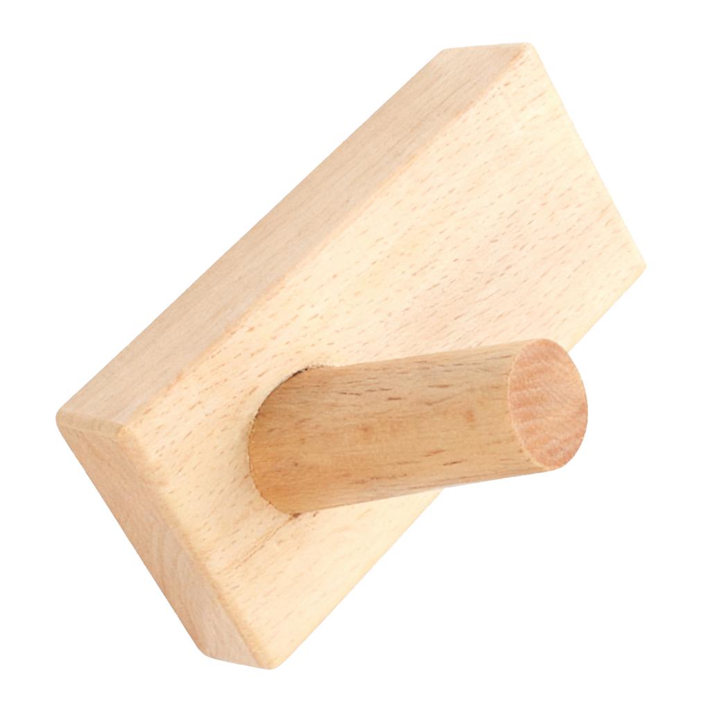 Wood Wall Hook Orderly Storage Smoother Surfaces Beautiful Practical Coat Hooks for Living Room Bedroom Kitchen