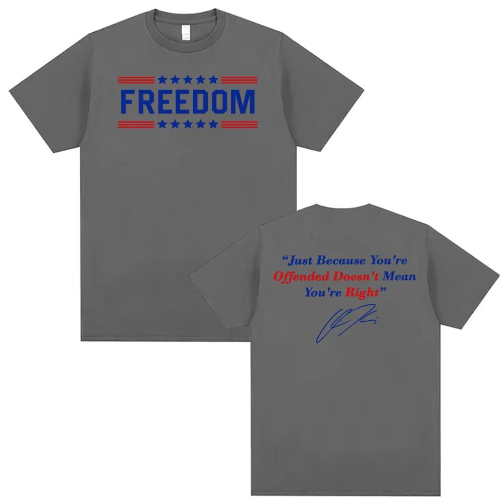Justice for Charlie Kirk Freedom Tshirts for Men Women Harajuku Fashion Aesthetic Tshirt Summer High Quality Oversized T Shirt