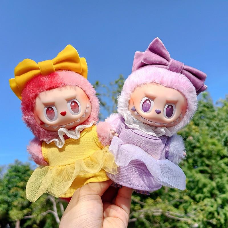 Designed For 17cm Labubu 3.0 Large Into Energy Series Clothes Labubu Lace Pleated Skirt Doll Accessories Fashion Present