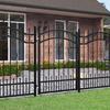 151091 vidaXL Gate and Spear Top Black 103x175 Cm Powder-Coated Steel