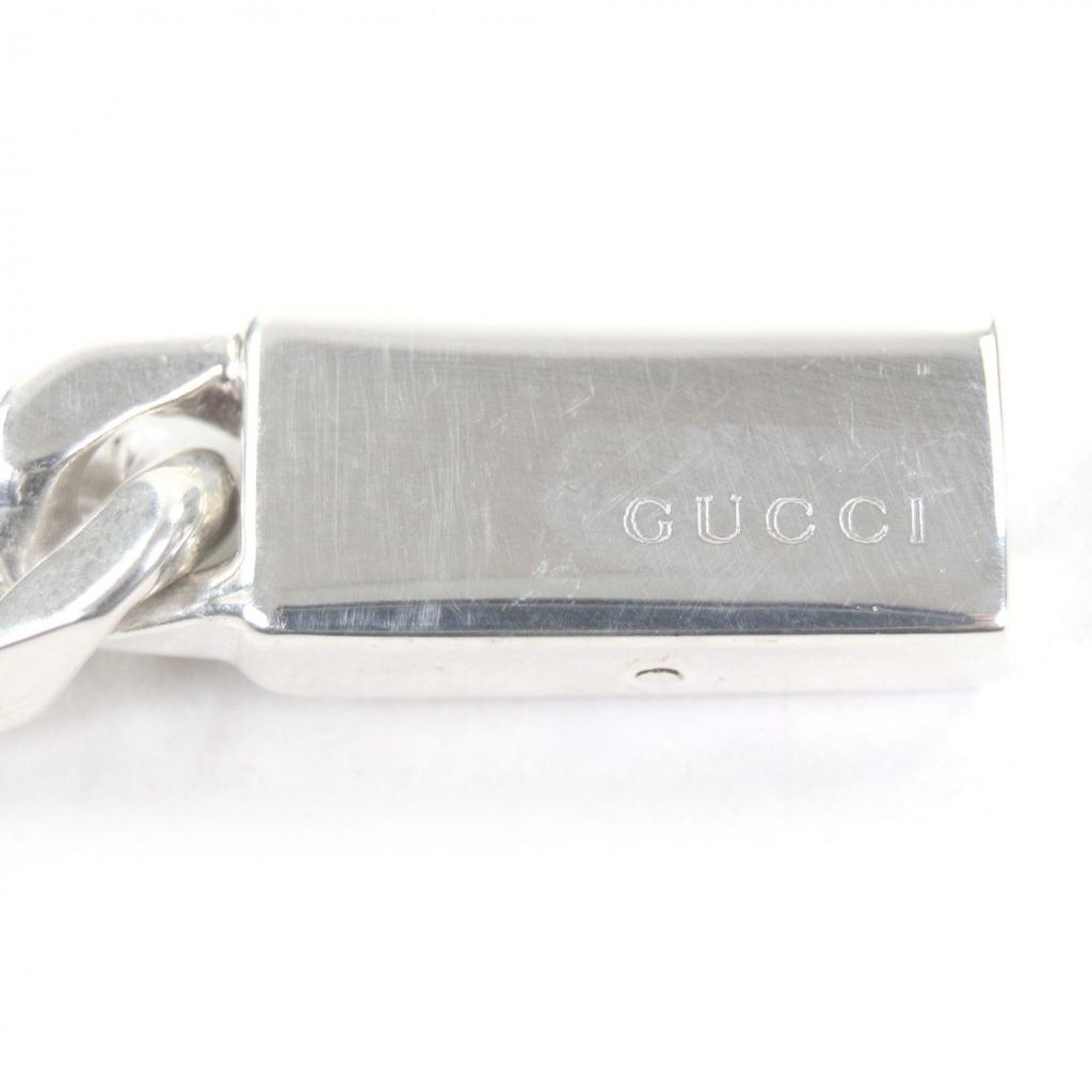 Great GUCCI Bracelet Kihei Chain Silver SV925 Mens Used