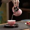 Ceramic Teapot with Handle Ball Filter Japanese Style Elegant Teapot for Women Gongfu Tea Set Home Brewing Tea Accessories