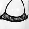 Women's Lace Cupless Bralette Bra Adjustable Spaghetti Straps Bra Sexy Lingerie Nightwear