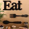 Iron Wall Art EAT Sign Farmhouse Kitchen Decor Rustic Utensils Gift