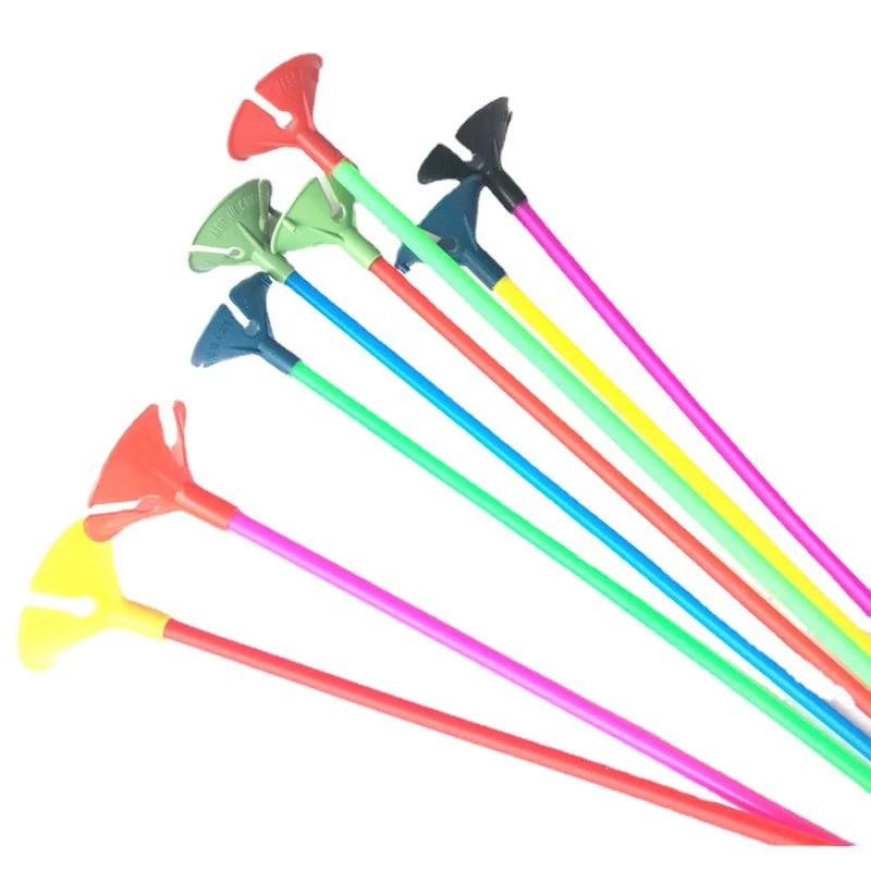 

10PCS 40CM Mix Colorful Latex Balloon Bracket Rods Funnel Base Bracket + Hand-held Plastic Stick Set Ballons Stand Accessories 40CM