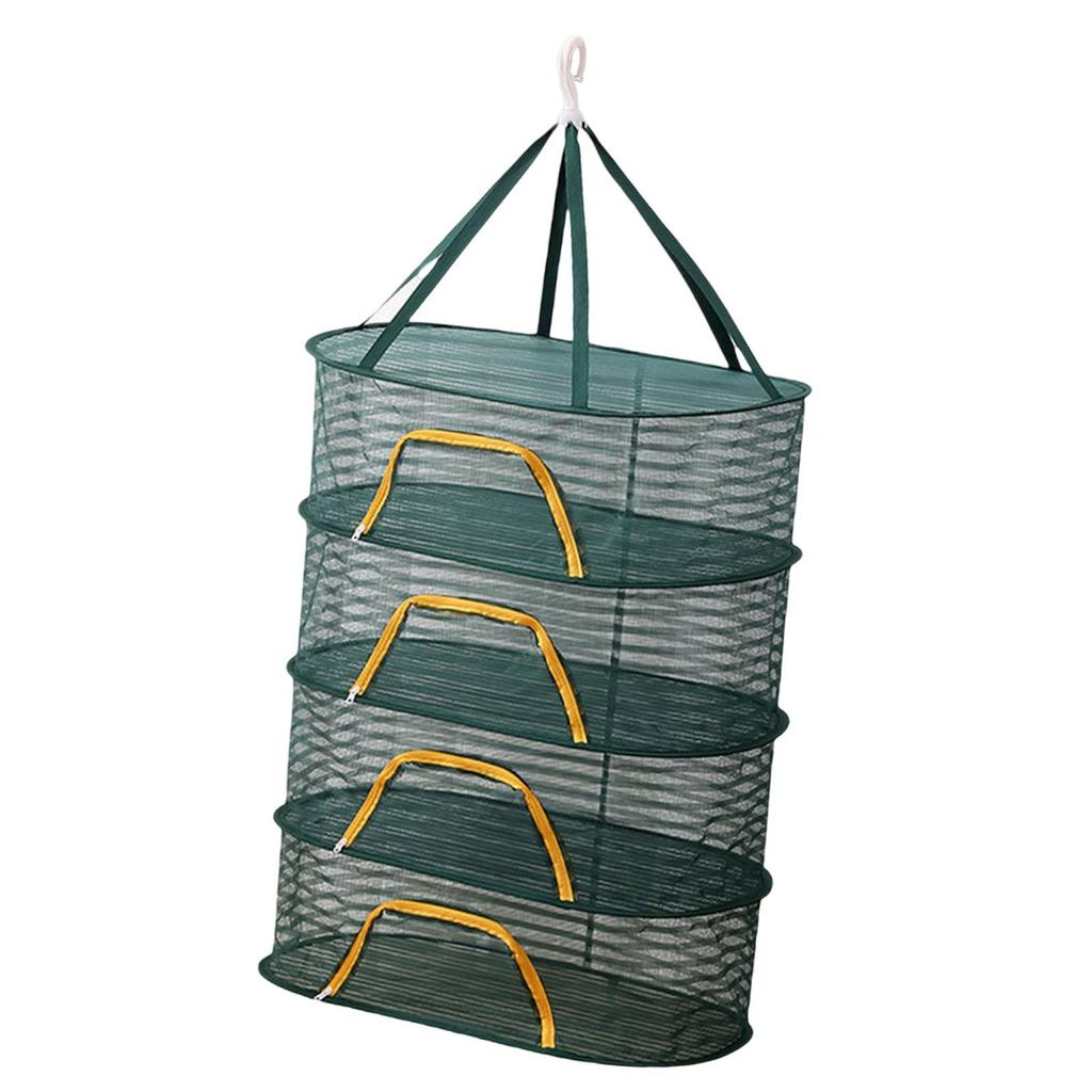 Fishing Drying Net Large Capacity Dryer Foldable Lightweight Multifunction Hanging Mesh Net for Tea Spices Fruits Tableware Meat