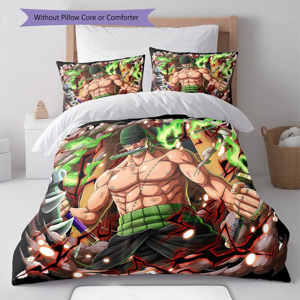 Cartoon Pattern Bedding Quilt Set Quilt Cover Pillowcase Home Decoration Birthday Gift (1 * Duvet Cover + 2 * Pillowcase, Without Core)