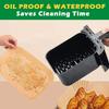 Air Fryer Papper Engångs Kök Bakning Airfryer Mat Oljesäker Non-Stick Mikrovågsugn Grillunderlägg Bakpapper Foder