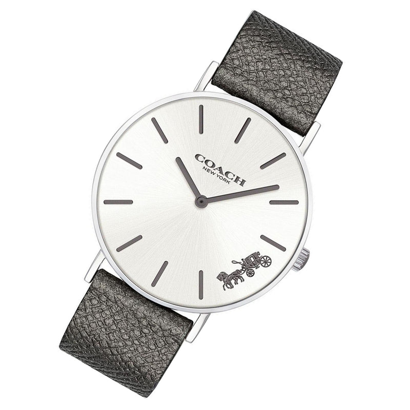 Coach Perry Grey Leather Women's Watch - 14503155