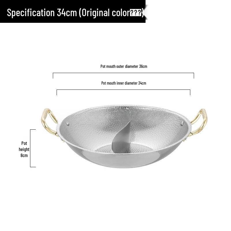 34cm Commercial Stainless Steel Mandarin Duck Hot Pot