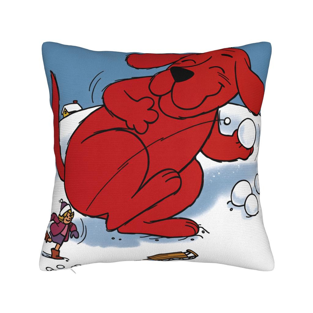 C-Clifford the Big Red Dog Pillow Case Novelty Pillow Cover Soft Pillowcases For Chair Sofa Home Decor