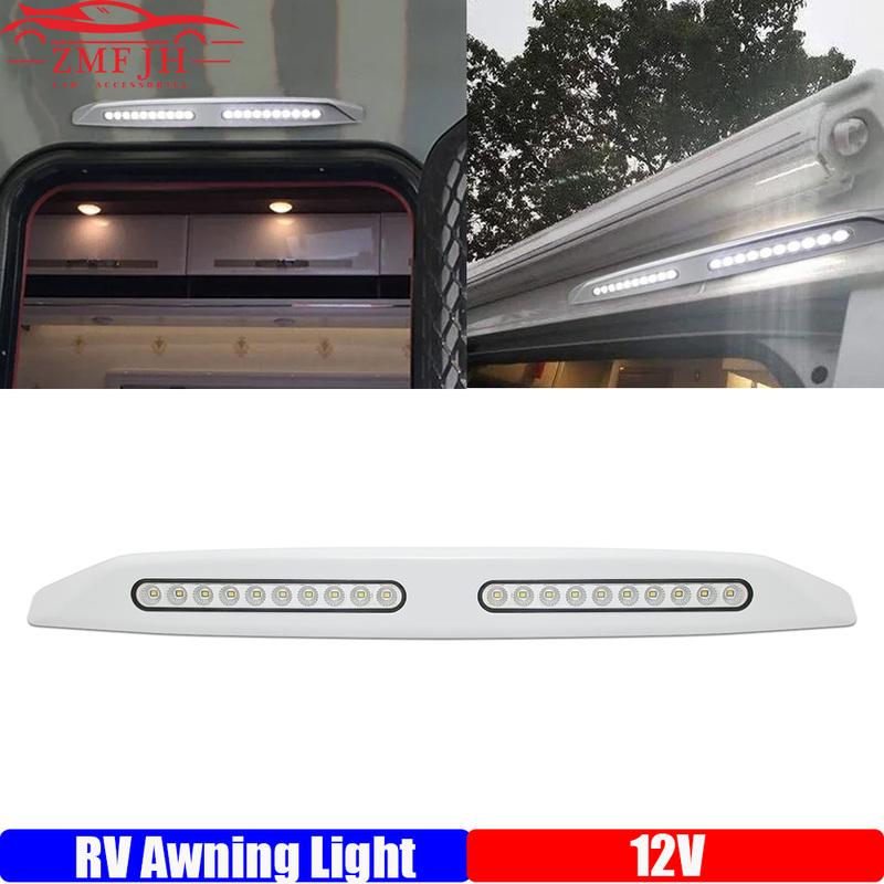 ZMFJH 12V 6W 20LED RV Camper LED Awning Light Caravan Waterproof Exterior Lamps with Holes for Motorhome Van Travel Trailer