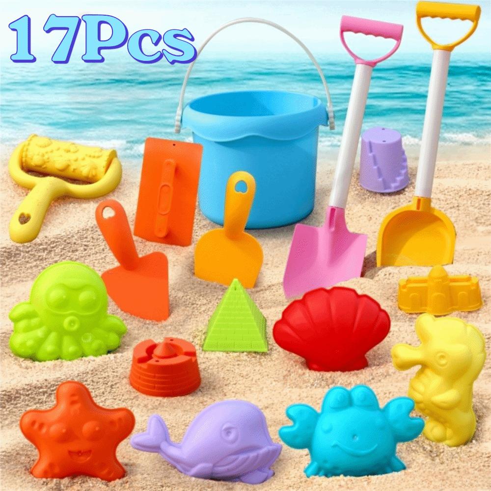 Sand Shovel Beach Sand Toy Set Bright Colorful Outdoor Sandbox Play Kit  Baby Toddlers