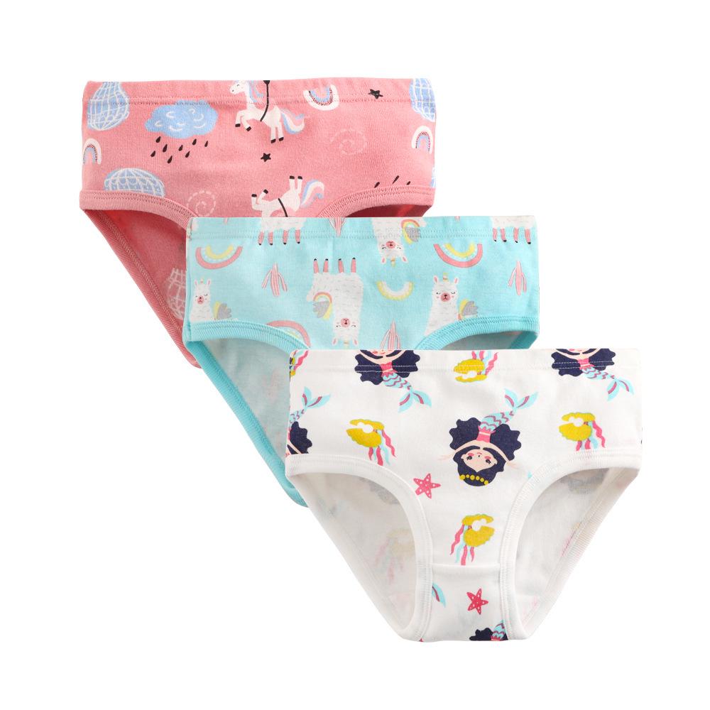 Zertifizierte Baumwoll-Dreieckunterwäsche für Mädchen - Atmungsaktive Baby-Shorts im europäischen und amerikanischen Stil