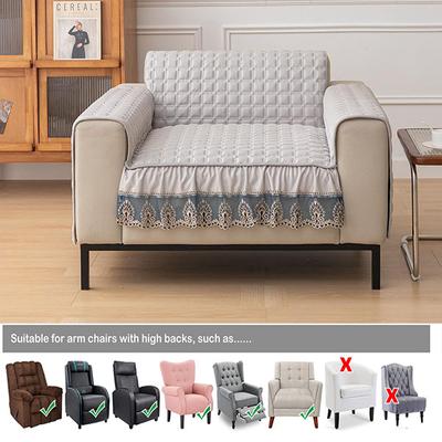Quilted Anti-wear Recliner Sofa Cover for Dogs Pets Kids Anti-Slip Couch Cushion Slipcover Armchair Furniture Protector Washable