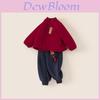 Chinese Style Boys Winter Twopiece Suit With Soft Cotton Fabric For Children Aged 3 To 8