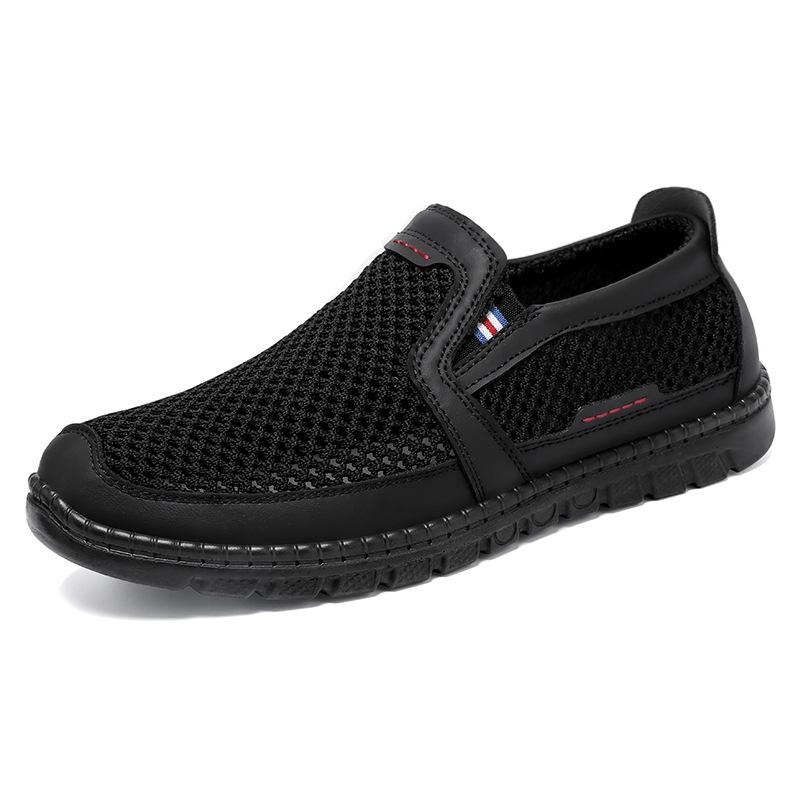 Men's Breathable Mesh Spring Shoes - Large Size Casual Polyurethane Cloth Shoes