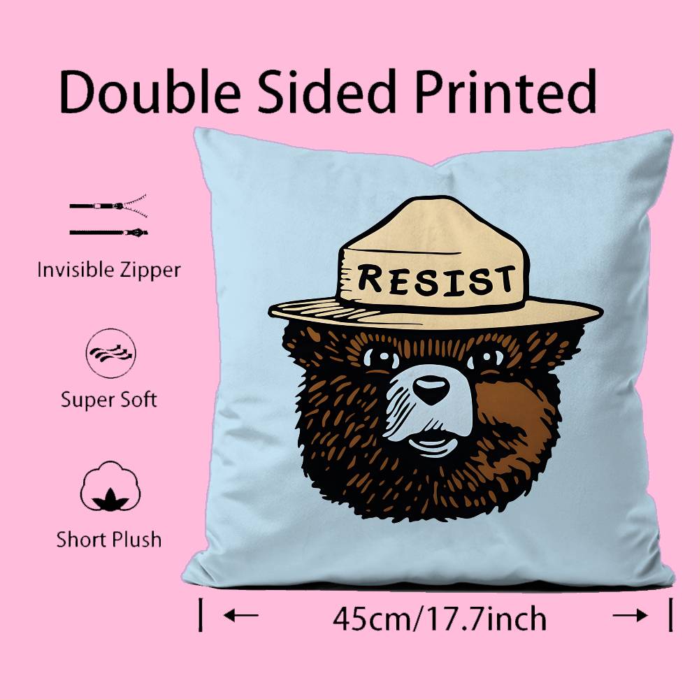 Anime S-Smokey B-Bear Pillow Case pattern printing pillowcase living room sofa cushion cover bedroom room decor