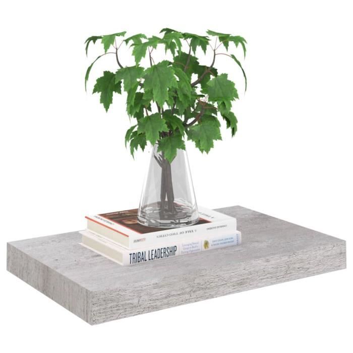VidaXL Étagères murales flottantes 2 pcs Gris béton 40x23x3,8 cm MDF