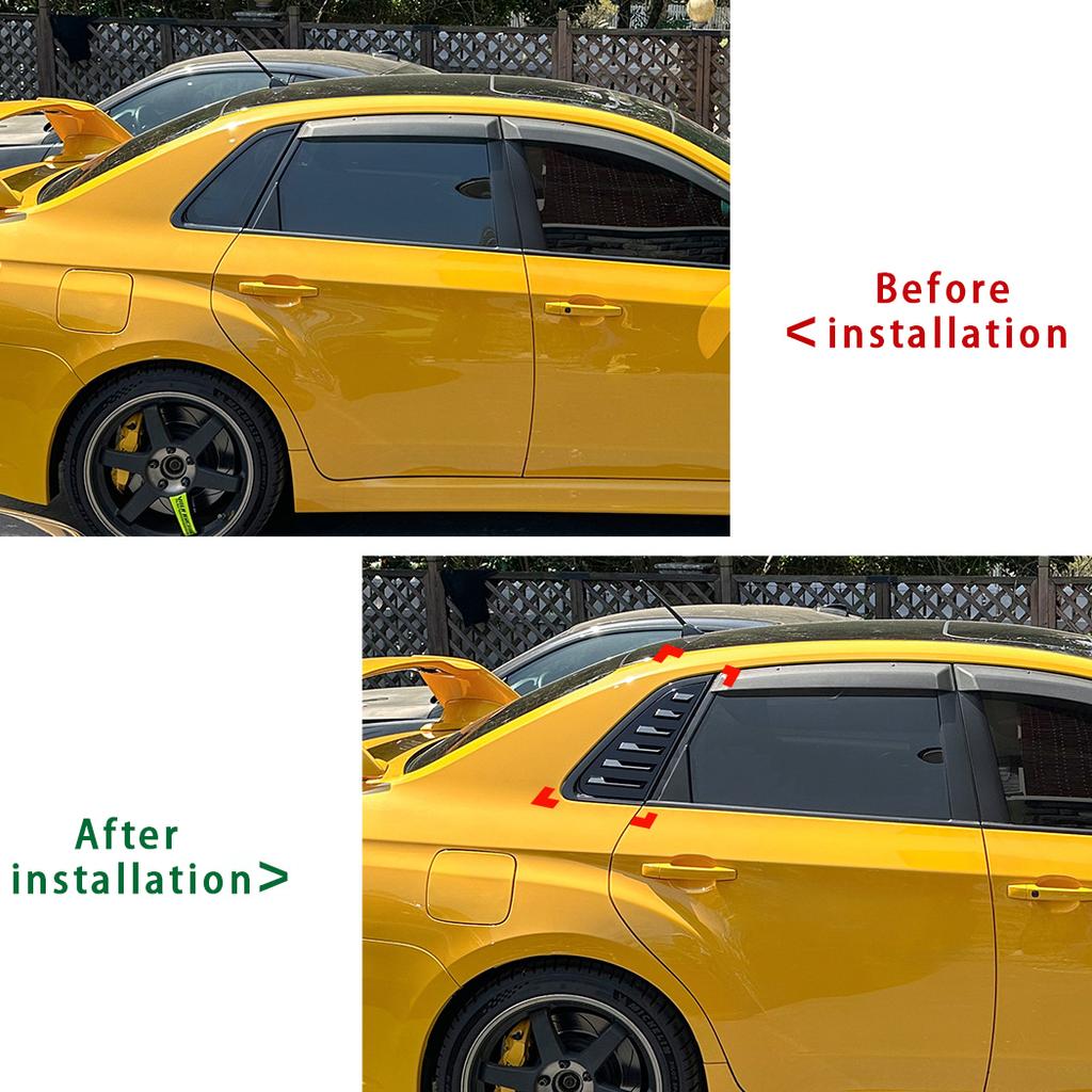 For Subaru Impreza WRX STI 2011-2014 Carbon Fiber Quarter Window Louver Cover Car Rear Triangle Window Cover Accessoires