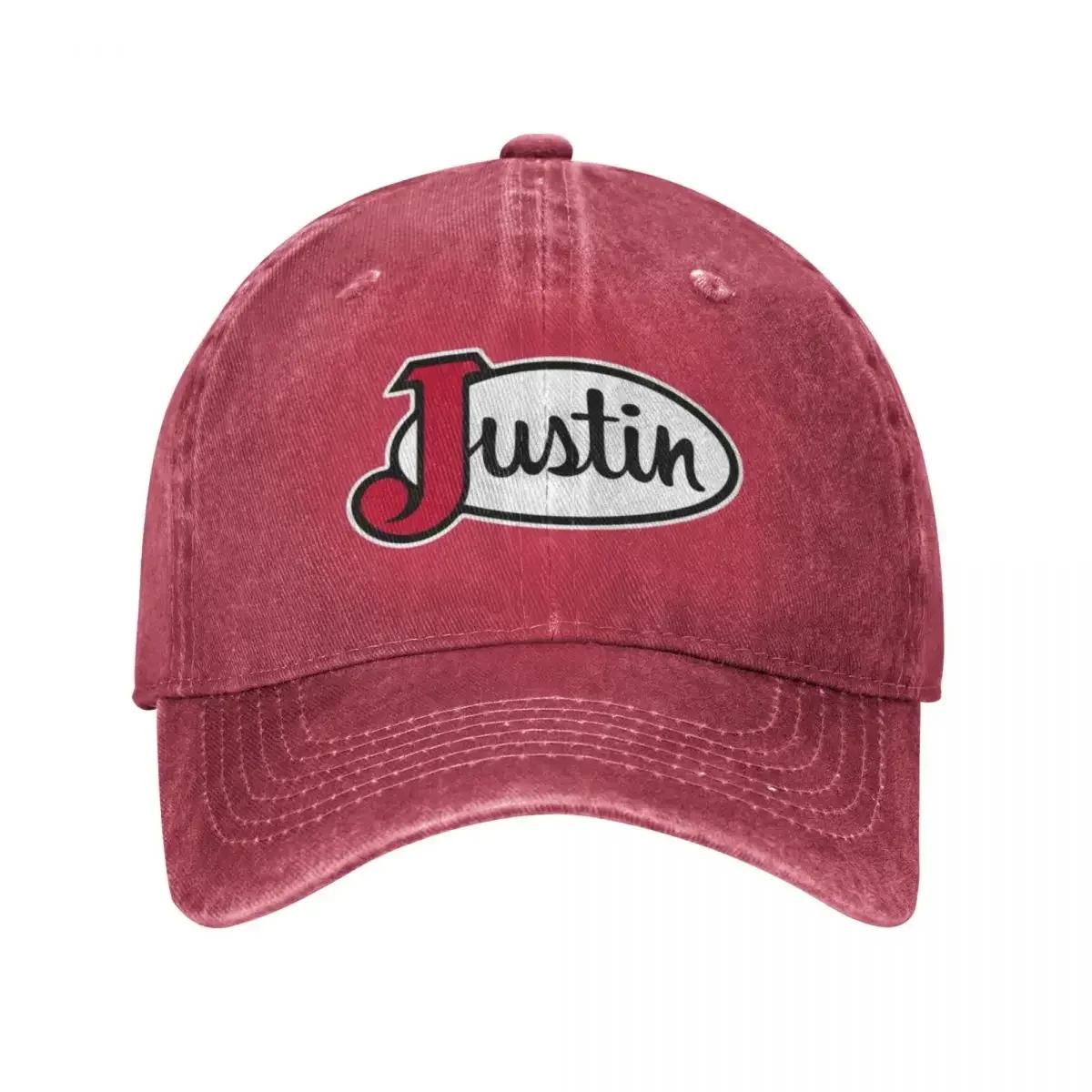 

Awesome Art Justin Boots Edition Design Baseball Caps Washed Denim Hats Outdoor Adjustable Casquette Sports Baseball Cowboy Hat One Size