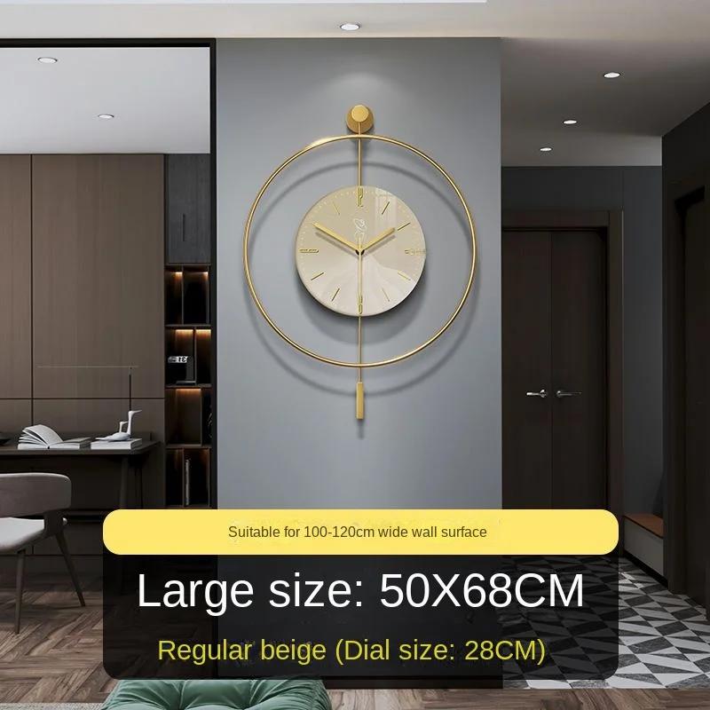 

Минималистская столовая декоративная картина настенные часы гостиная новый вход художественные настенные часы бежевый
