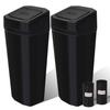 Car Trash Can with Lid - 2 Packs Mini Car Garbage Can Bin for Cup Holder - Black Small Leakproof Vehicle Trash Bin for Back Seat, Cute Automotive