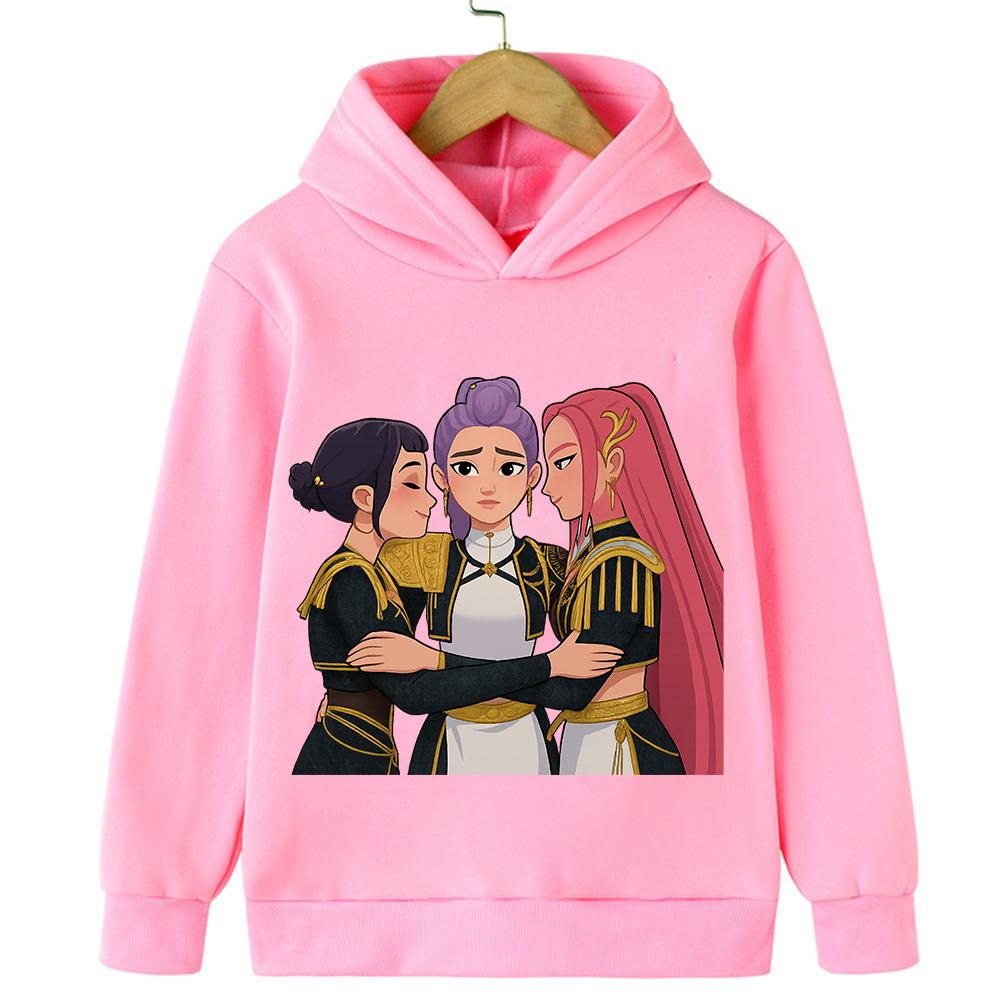 Kpop Hon na čarodějnice dětské oblečení, chlapecké a dívčí jarní a podzimní mikiny s hřejivostí a fleecové mikiny