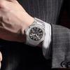 Luxusní vojenské pánské hodinky Vodotěsné Luminiscenční Datum Chronograf Pánské hodinky Business Nerezová ocel Pánské křemenné hodinky