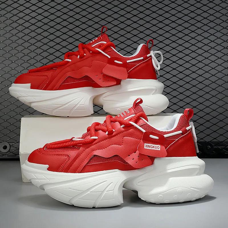 Luxury Men Sneakers 2025New Arrival Comfortable Platform Shoes Soft sole Height Increased Casual Vulcanize Shoes Tenis Masculino