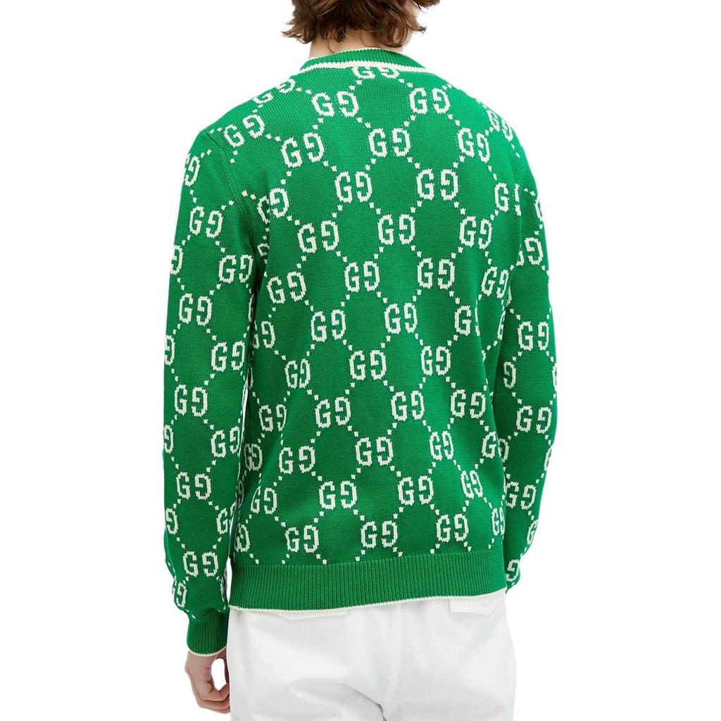 Gucci Cardigan din bumbac cu intarsie GG 703943-XKCDF-3861