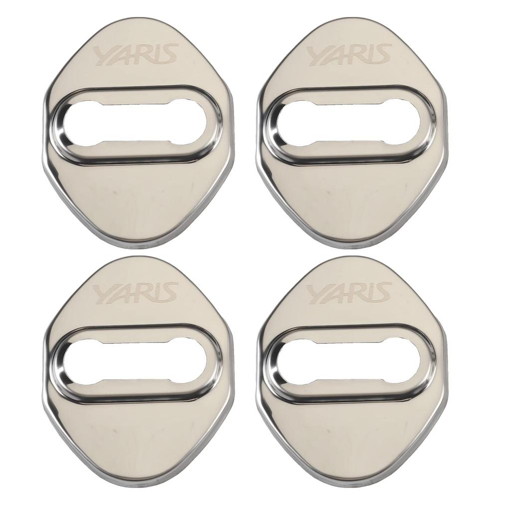 Haoshilianfa Toyota Cross Car Door Lock Striker Compatible with Yaris 210 150 10 and 15 Stainless Metal Easy Premium Car Set of 4 Yaris/Yaris Covers,
