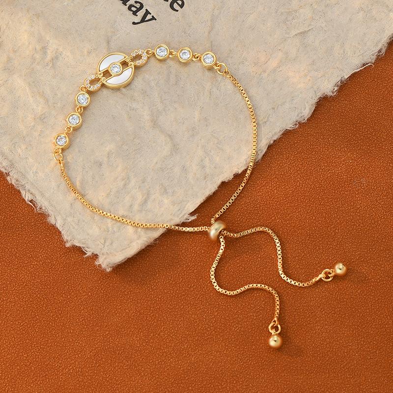 Adjustable Pull-out Bracelet Korean Fashion Design Moon Stylish Women's Chain Bangle Perfect Gift for 2026 Summer Accessories