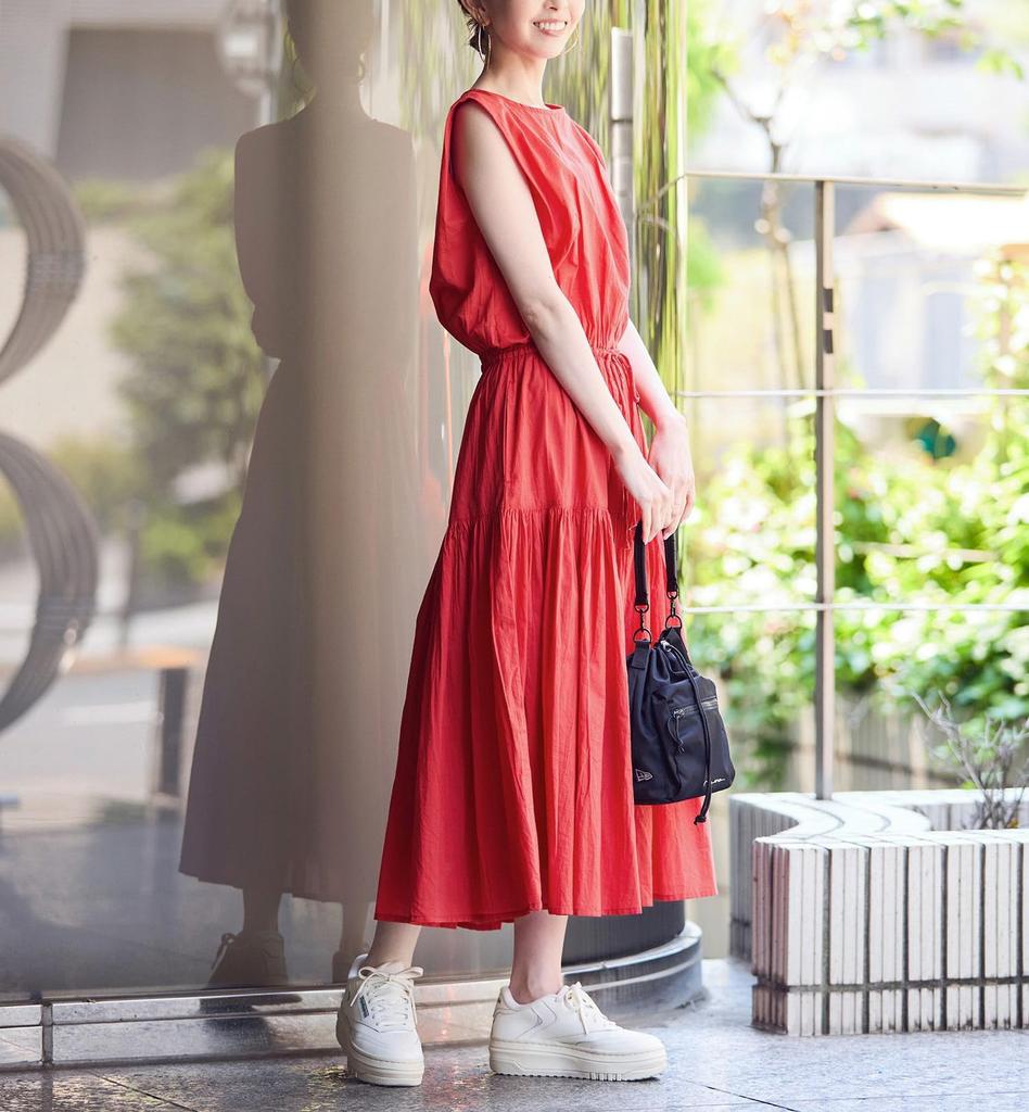 Seil Picknick Baumwollvoile Stufig Koordiniert GDE15800 Rot Größe 38 Kleid/Link Damen (60)