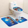 Christmas Bathroom Floor Mat Toilet Three-Piece Set