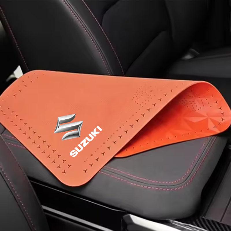 Car Armrest Mat Center Console Arm Rest Protection Cushion for Suzuki Grand Vitara ALTO Ciaz IGNIS Jimny Samurai Car Accessorie
