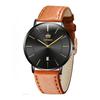 Men's Watch Ultra-Thin 6.5MM Simple Fashion Casual Business Watch Japanese Quartz Movement 40mm Dial Genuine Leather Band Unisex Watch for Men