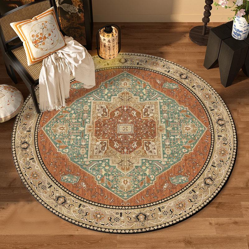 Tree Of Life Round Area Rug Soft Velvet Bath Mat Living Room Sofa Coffee Table Bedroom Bedside Floor Mat