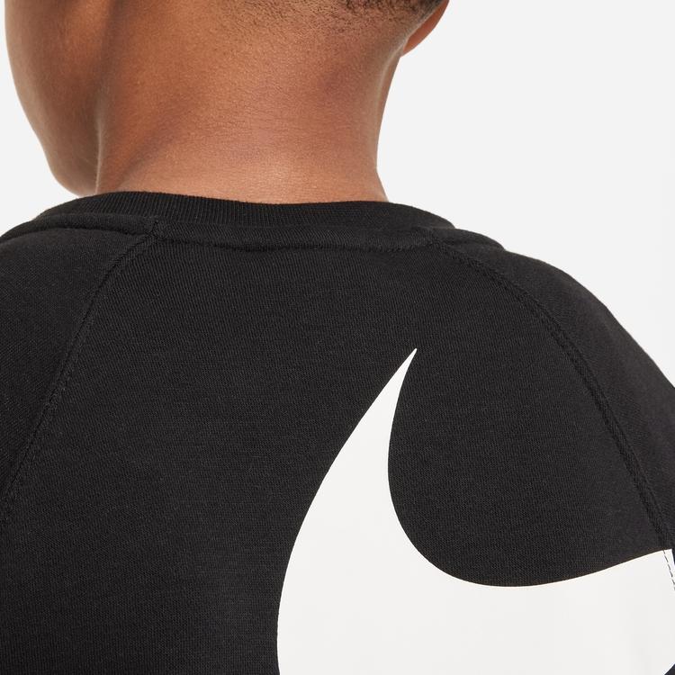 Nike Μπλούζα Πλεκτή με Μεγάλη Λογότυπο Εκτύπωση Κοντομάνικη Μαύρη DD8726-010