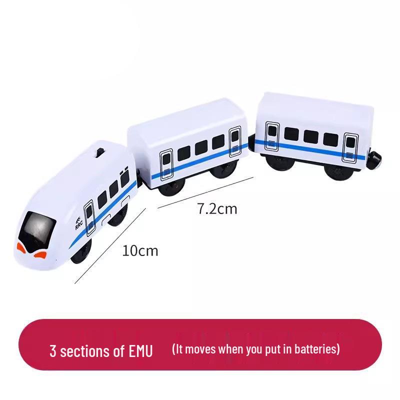 

Electric Wooden High-Speed Rail Train Set with Accessories - Toy for Boys