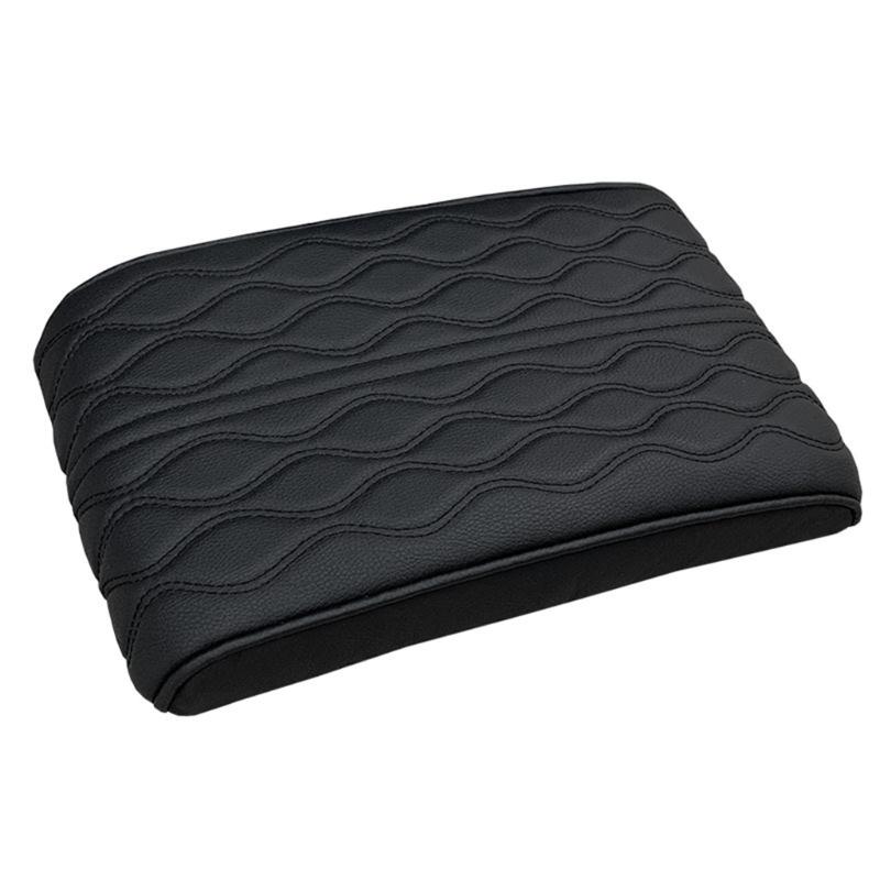 Universal Auto Center Console Box Armrest Protector Leather Wave Embroider for Protection Cushion Car Storage Box Cover