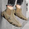 Móda Pánské Outdoor Zimní Sporty Turistika Ruční šití Kožené tenisky Kotníkové boty Nové Neklouzavé Ležérní Teplé plyšové pánské boty Chelsea