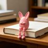 Easter Egg Bunny Figurine, 3D Printed Poseable Rabbit Statue with Movable Legs, Cute Desktop Ornament for Home, Office