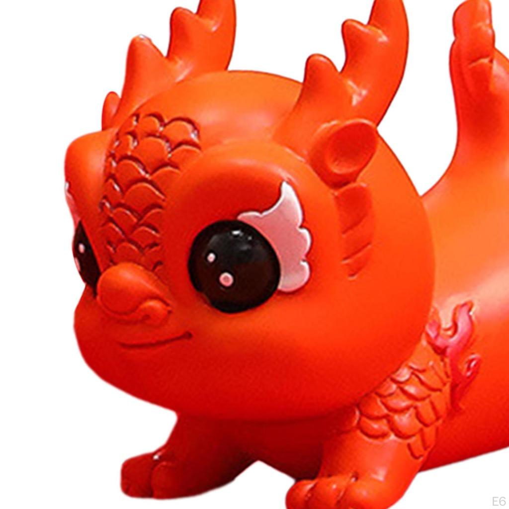 Chinesische Drachenfigur – exquisite Statue aus Kunstharz als Dekoration für Zuhause und den Büroschrank.