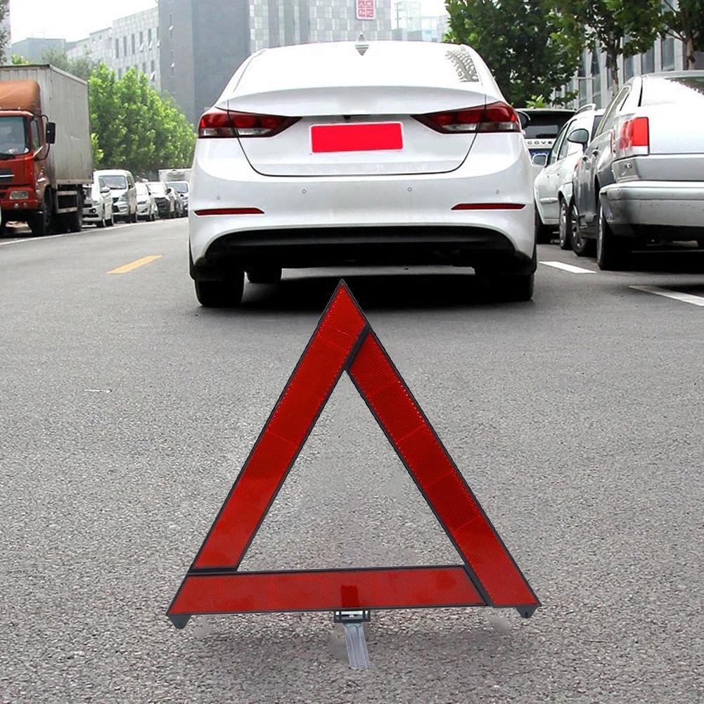 Car Foldable Reflective Tripod Foldable Emergency Breakdown Warning Triangle Night Road Safety Warning Tripod Car Accessories