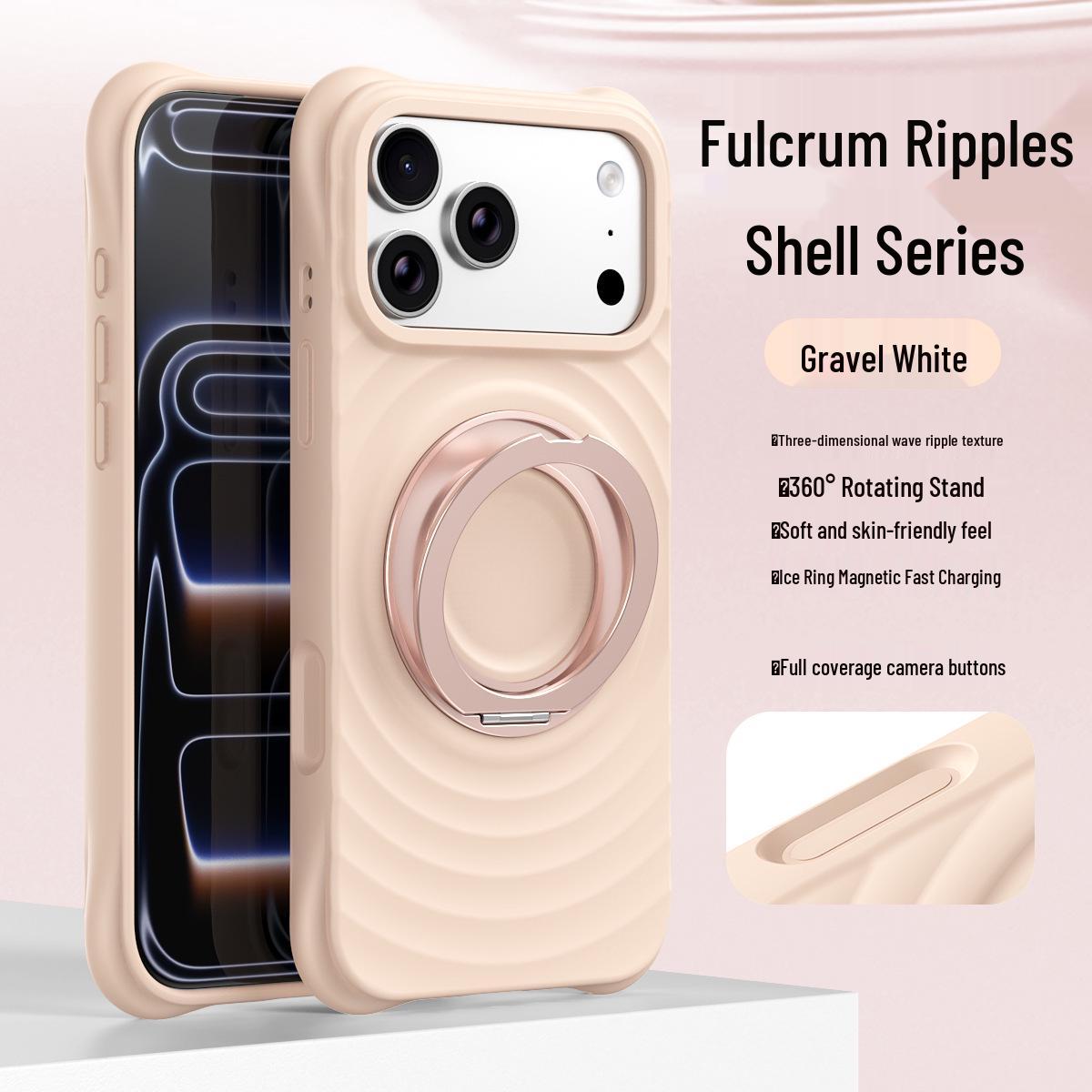 

Apple 17 Pro Max Boyang Magnetic Case with Rotating Stand, iPhone 16 Liquid Silicone Cover iPhone 17