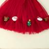 Vestito di Natale per Bambina Vestito Tutù da Bambina Senza Maniche Tulle Vestito Principessa con Fiocco di Peluche Vestito da Festa per Neonata