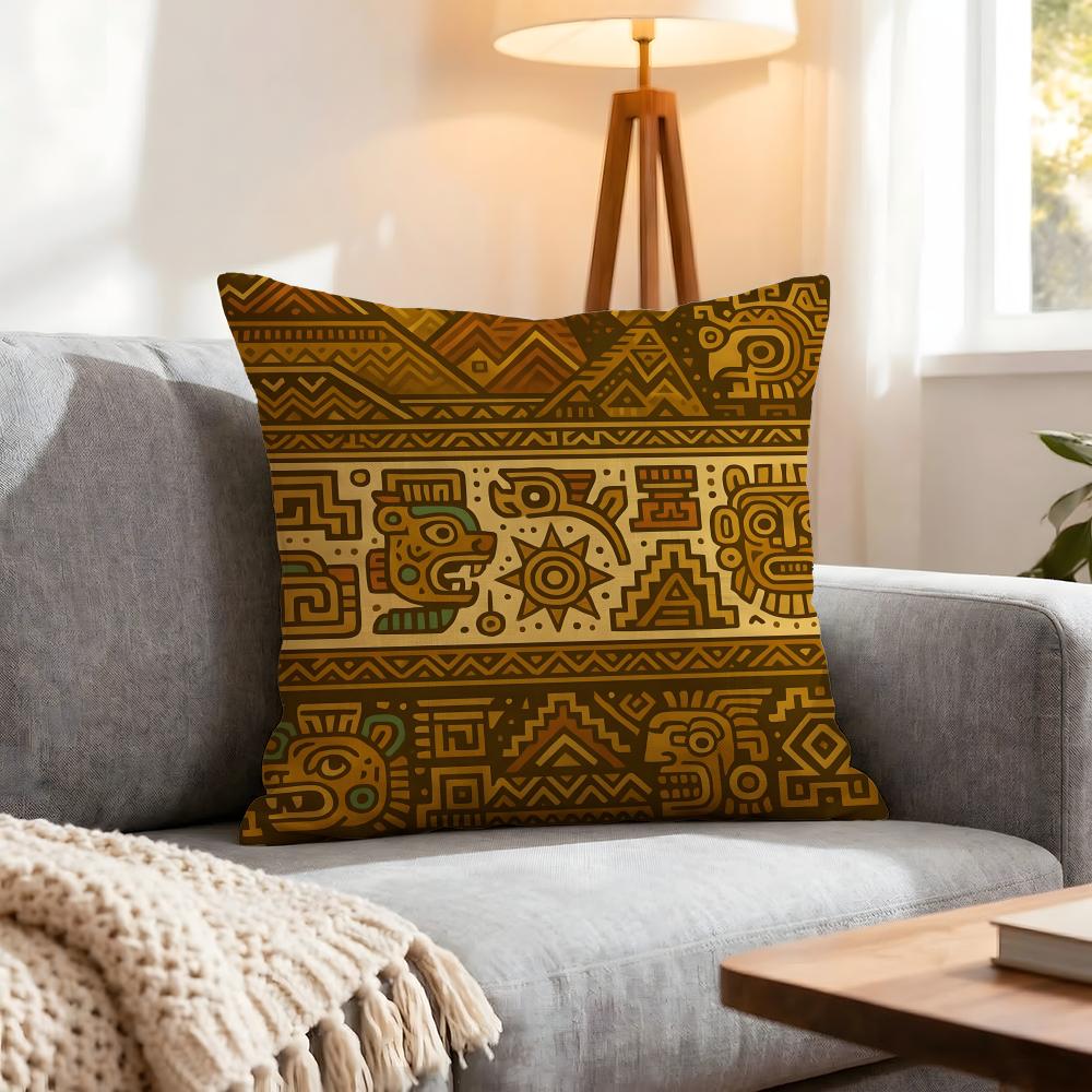 Pattern Tribal Pattern Cushion Cover 1Pcs Decorative Covers Soft Cushion Case For Sofa Couch Decor 40X40 45X45 Pillowcases
