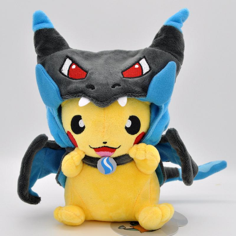 20cm Small-sized Transformable Fire-breathing Beast Cape, Three-headed Dragon Cape Transformed Into a Plush Doll